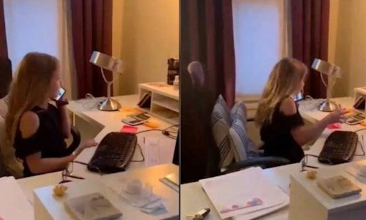 Πιτσιρίκα μιμήθηκε τη μαμά της που βρίσκεται σε τηλεργασία - Δείτε το βίντεο
