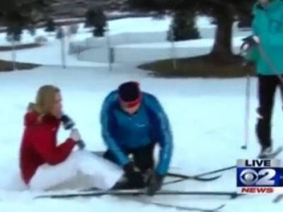 Μα τι έπαθε η ρεπόρτερ; (βίντεο)