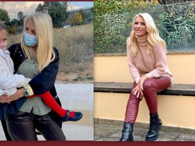 Ελένη Μενεγάκη: Δείτε την να φτιάχνει κουλούρια με την Μαρίνα στην κουζίνα της