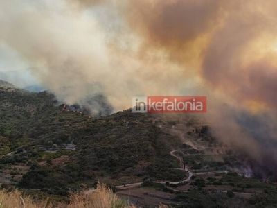 Φωτιά στην Κεφαλονιά: Δύσκολη η χθεσινή νύχτα - Μαίνεται η μεγάλη πυρκαγιά σε 7 μέτωπα