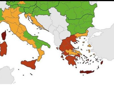 Συναγερμός από το ECDC: Στο «πορτοκαλί» σχεδόν όλη η Ελλάδα - «Κόκκινη» ξανά η Κρήτη