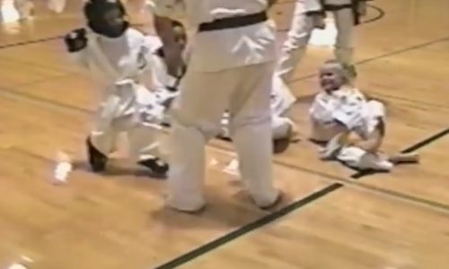Ο μπόμπιρας kick boxer έσωσε την απροστάτευτη φίλη του σαν σωστός ιππότης! (video)
