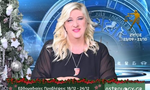Ζυγός: Οι προβλέψεις της εβδομάδας 18/12 - 24/12 σε video, από τη Μπέλλα Κυδωνάκη